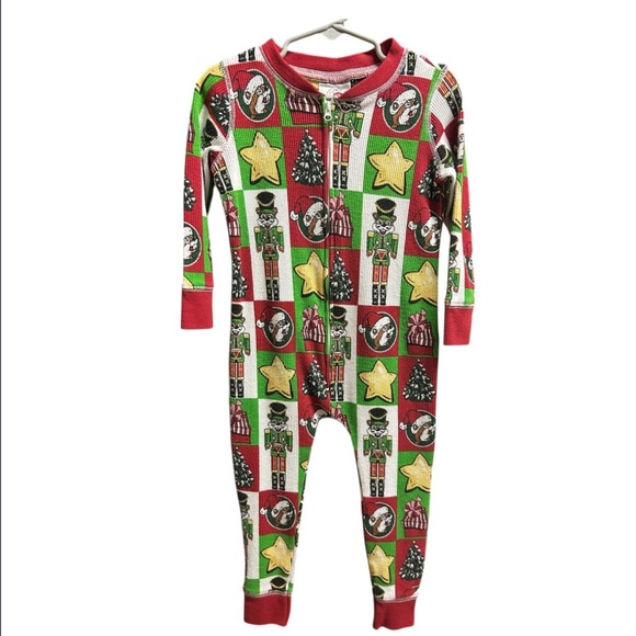 Buc-ees One Piece Christmas Holiday Nutcracker Thermal Pajama Long Johns Sz 3T - Picture 2 of 7